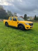 2010 FORD RANGER XL 4X4 D/C TDCI YELLOW PICK UP, 2.5 DIESEL, 94,959 MILES *NO VAT*