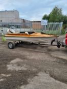 65hp 2 STROKE JOHNSON ENGINE SPEED BOAT, RUNS DRIVES AND FLOATS *NO VAT*