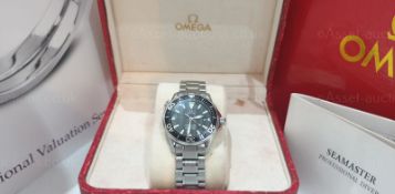 OMEGA SEAMASTER 300m JAMES BOND BLACK Wave Dial Mens Watch *NO VAT*