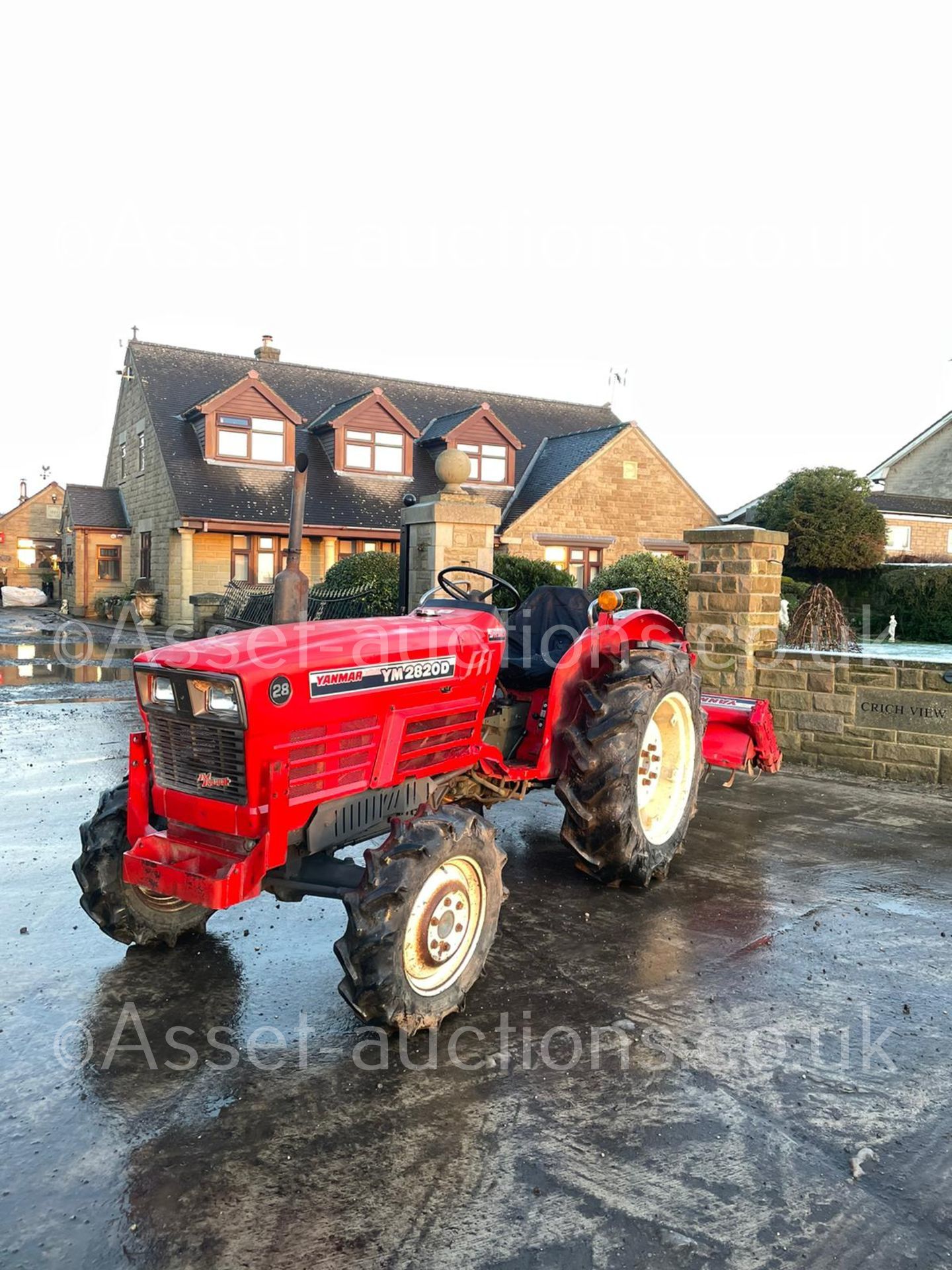 YANMAR YM2820D TRACTOR, 4 WHEEL DRIVE, WITH ROTATOR, RUNS AND WORKS, 3 POINT LINKAGE *PLUS VAT* - Image 3 of 16