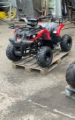 2017 RED / BLACK 125cc QUAD BIKE, ASSEMBLED FOR PDI AND TESTING *NO VAT*