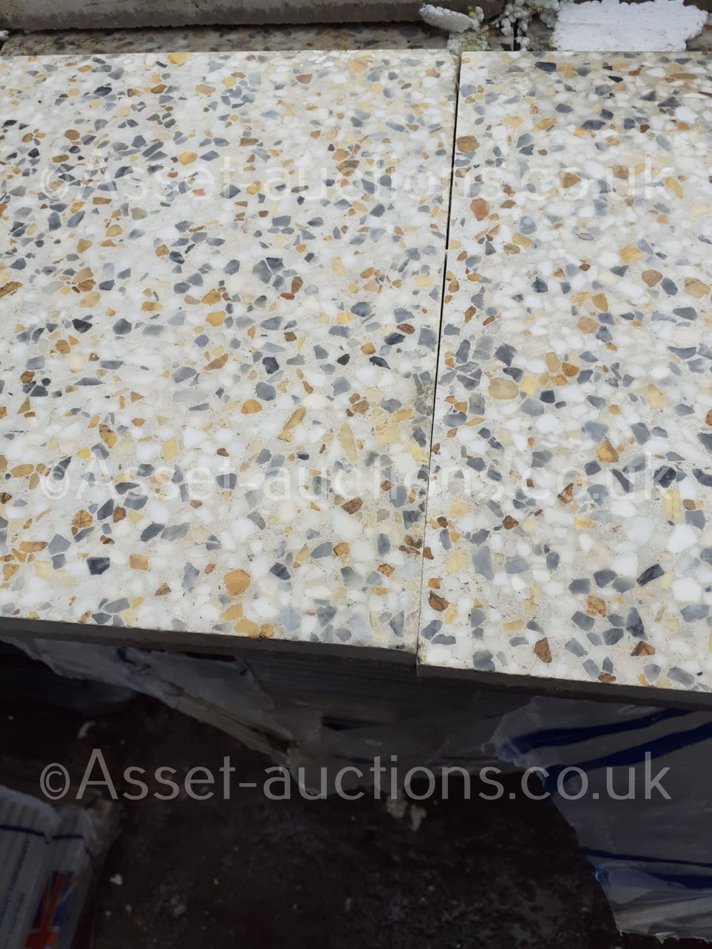 1 PALLET OF BRAND NEW TERRAZZO COMMERCIAL FLOOR TILES (TDE9), COVERS 24 SQUARE YARDS *PLUS VAT*