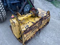 YELLOW ROTAVATOR, SUITABLE FOR COMPACT TRACTOR, IN WORKING ORDER, 3 POINT LINKAGE *PLUS VAT*