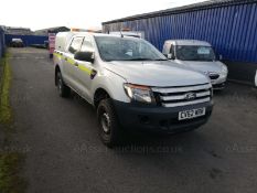 2012/62 FORD RANGER XL 4X4 TDCI SILVER PICK UP, SHOWING 135K MILES, 2.2 DIESLE *PLUS VAT*