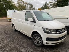 2017 VOLKSWAGEN TRANSPORTER T30 H-LN TDI WHITE PANEL VAN, 2.0 DIESEL, 126K MILES *PLUS VAT*