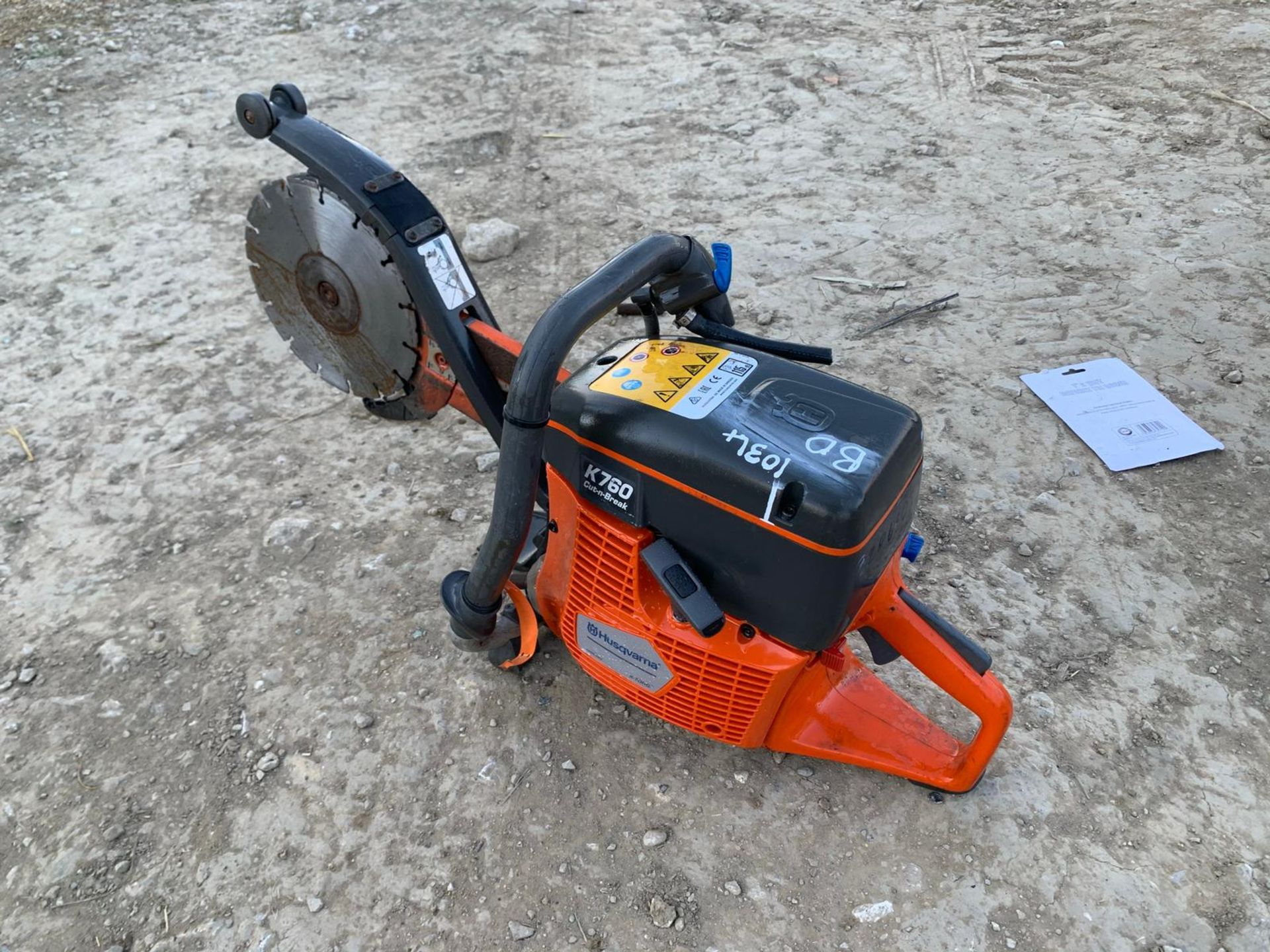 2016 HUSQVARNA CUT-N-BREAK TWIN BLADE DISC CUTTER, RUNS AND WORKS, STRAIGHT FROM WORK *PLUS VAT* - Image 5 of 11