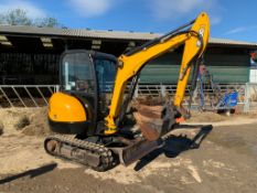 2012 JCB 8026 2.6 TON DIGGER, RUNS DRIVES AND DIGS WELL, SHOWING A LOW AND GENUINE 3045 HOURS