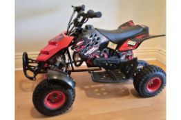 FUNBIKES 50cc QUAD BIKE, 2 STROKE ENGINE, PULL START, ADJUSTABLE THROTTLE, SAFETY LANYARD *NO VAT*