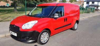 2014 FIAT DOBLO 16V MULTIJET RED PANEL VAN, 84K MILES, 1.2 DIESEL ENGINE *PLUS VAT*