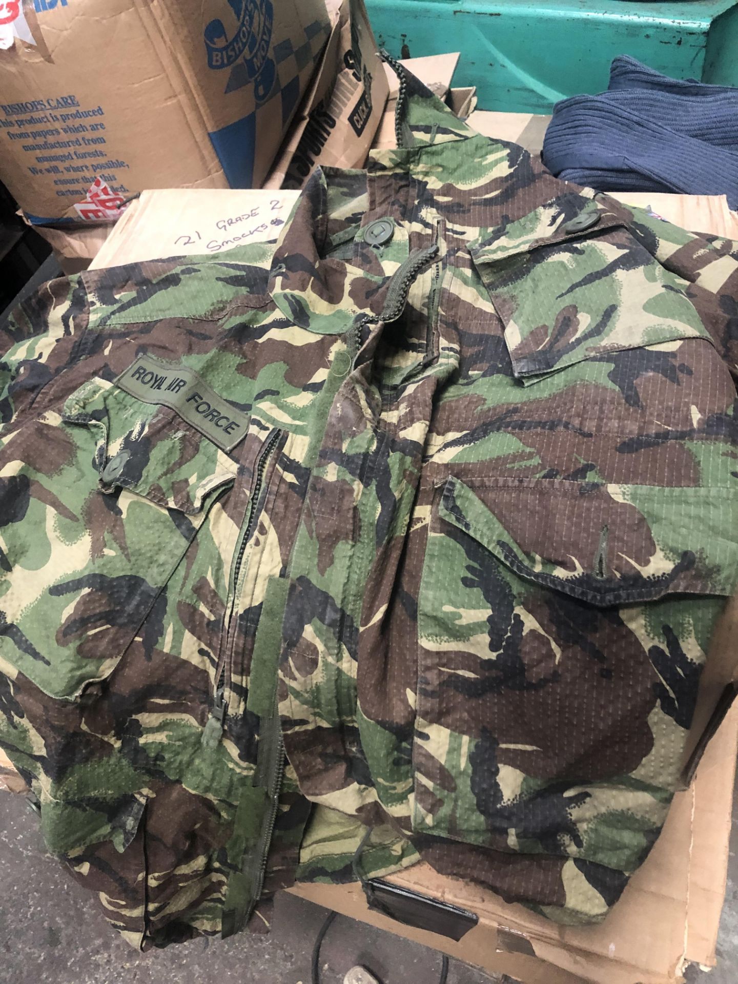 21 x DPM CAMOUFLAGE JACKETS, GRADE 2 VARIOUS SIZES *NO VAT*