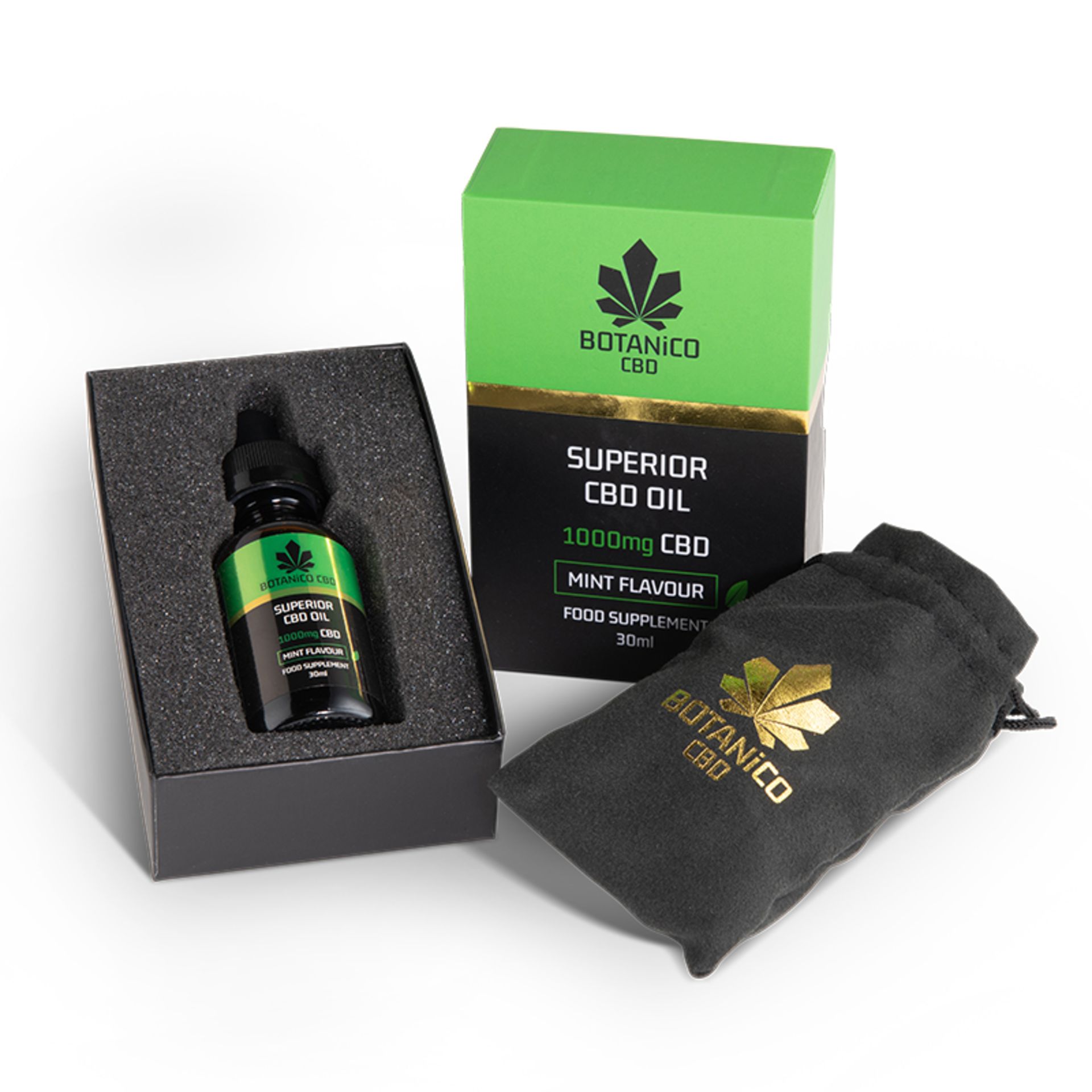 25 BOTTLES OF 30ml MINT 1000mg CBD OIL, RRP £1375 *PLUS VAT*