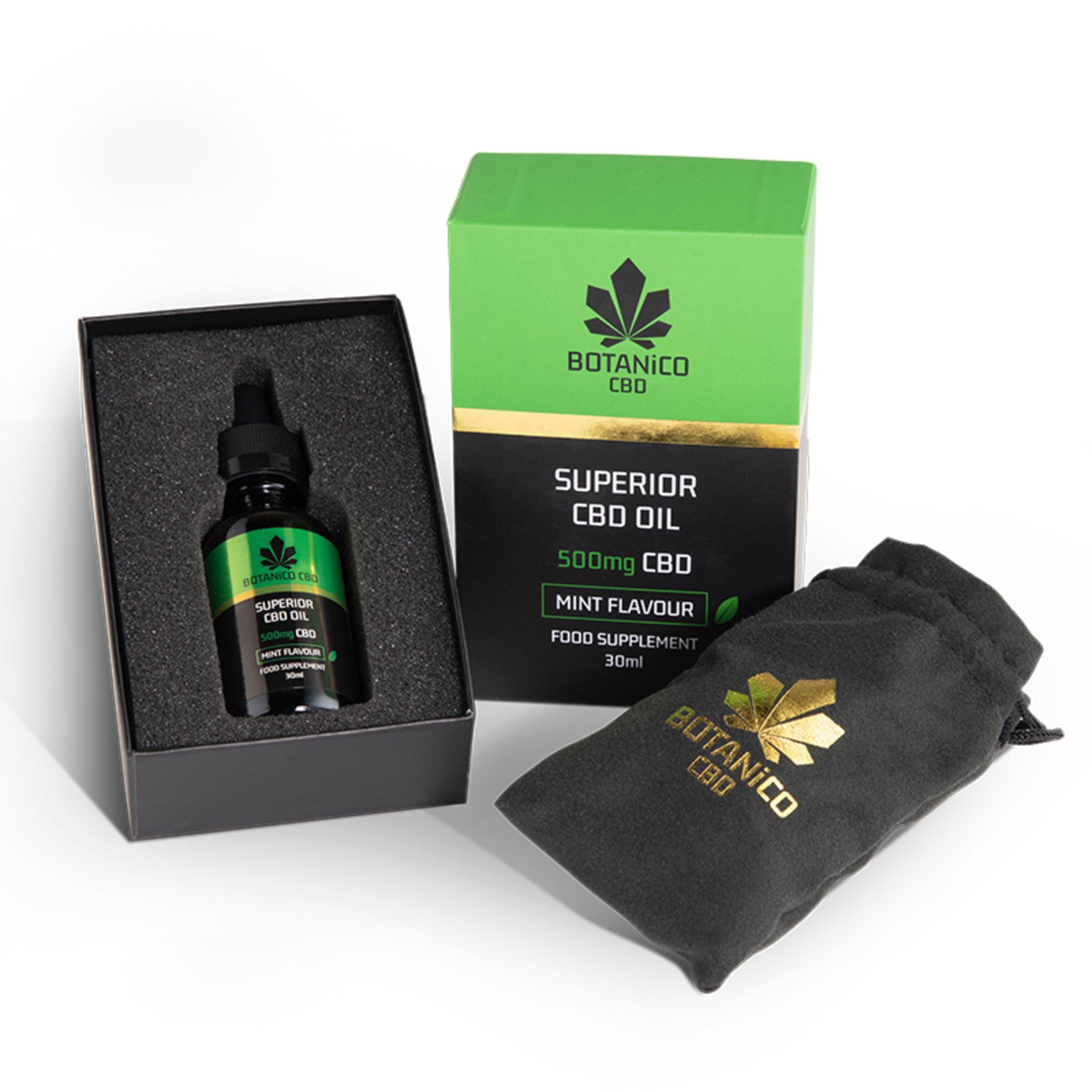 25 BOTTLES OF 30ml MINT 500mg CBD OIL, RRP £1125 *PLUS VAT*