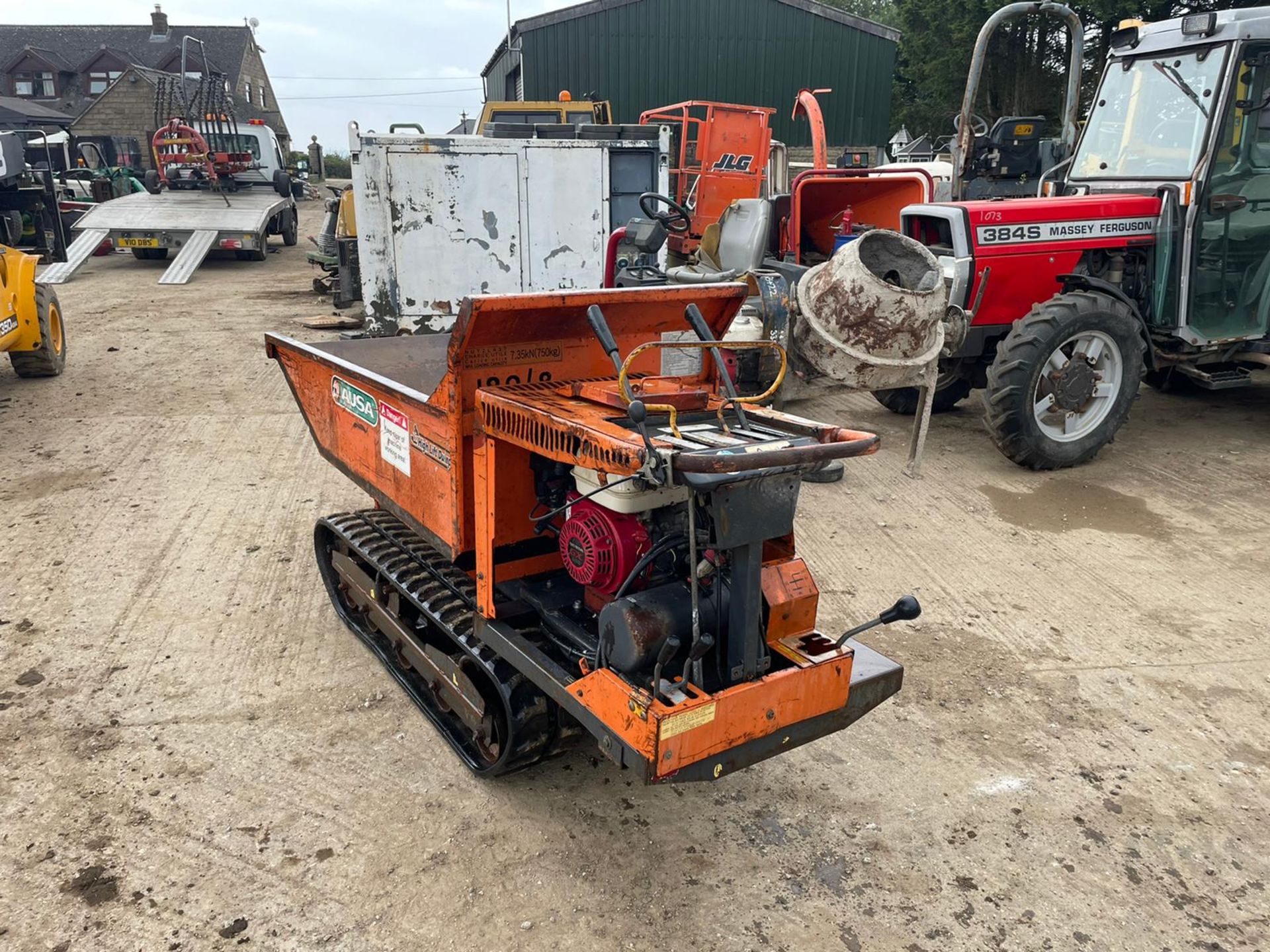 AUSA PETROL TRACKED DUMPER, RUNS DRIVES AND DUMPS, HIGH TIP DUMP, HONDA GX200 ENGINE *PLUS VAT* - Image 5 of 7