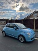 2011 FIAT 500 LOUNGE BLUE HATCHBACK, SHOWING 66K MILES, TWN AIR START/STOP MODEL *NO VAT*