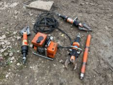 HOLMATRO 2035 PU RESCUE EQUIPMENT BUNDLE,WITH HOSES AND LOADS OF ATTACHMENTS *PLUS VAT*