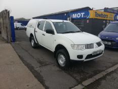 2010 MITSUBISHI L200 4WORK DCB DI-D 4X4 WHITE PICK UP, 135K MILES, 2.5 DIESEL ENGINE *PLUS VAT*