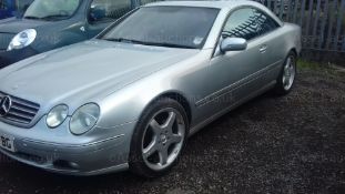 2002 MERCEDES CL500 AUTO SILVER COUPE, 65K MILES WARRANTED, ABS AND BRAKE FAULT *NO VAT*