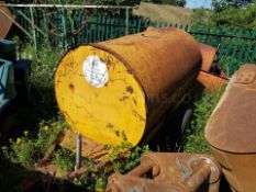 YELLOW SINGLE AXLE TOWABLE FUEL TANK *PLUS VAT*