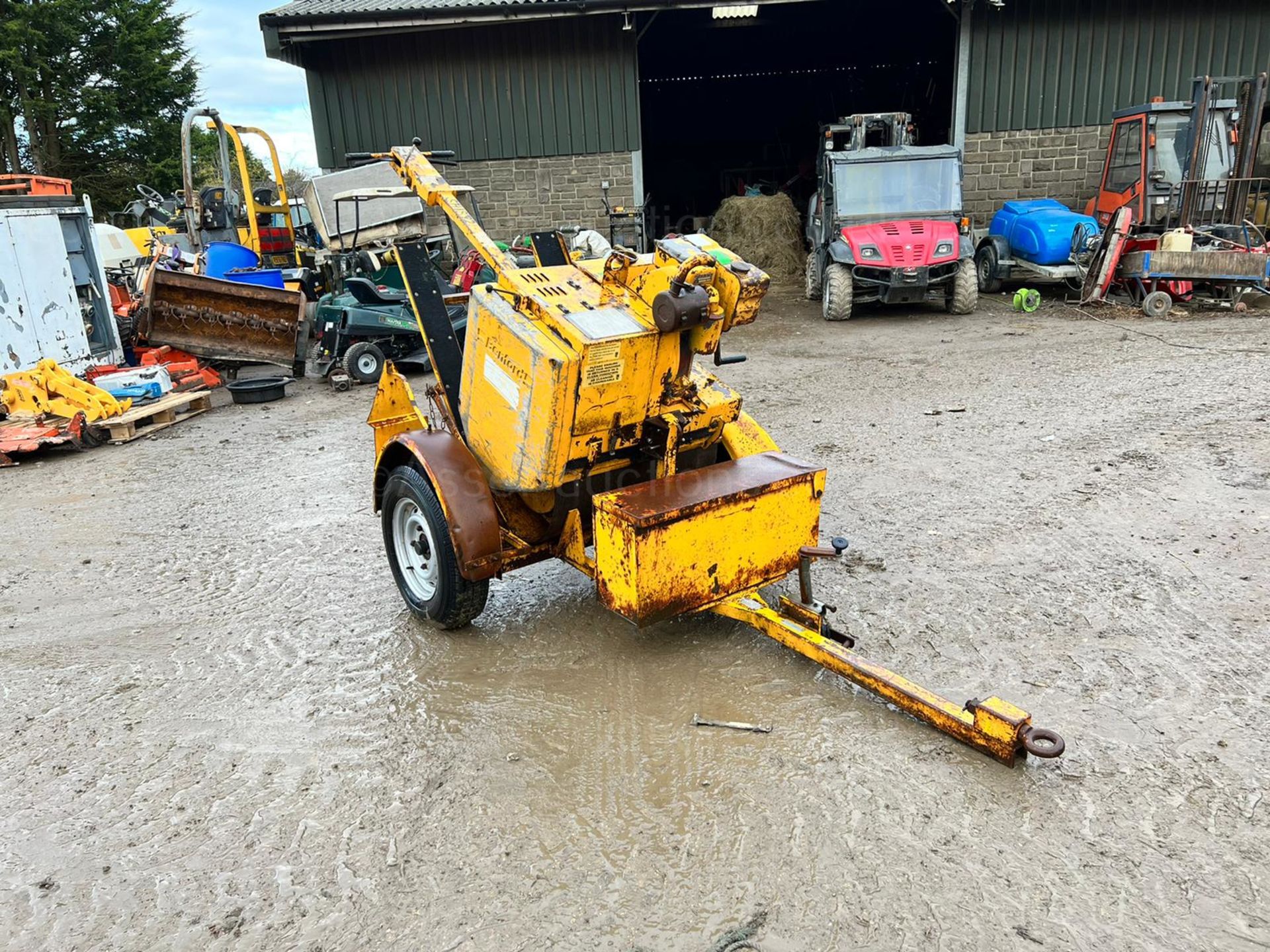 BENFORD 1-71L F/R SINGLE DRUM VIBRATING ROLLER WITH TRAILER, GOOD TYRES, TOWS WELL *PLUS VAT* - Image 3 of 11