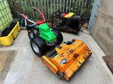 2014 RAPID EURO WALK BEHIND MOWER WITH PROCOMAS RTK100 FLAIL MOWER, RUNS DRIVES AND CUTS *PLUS VAT*