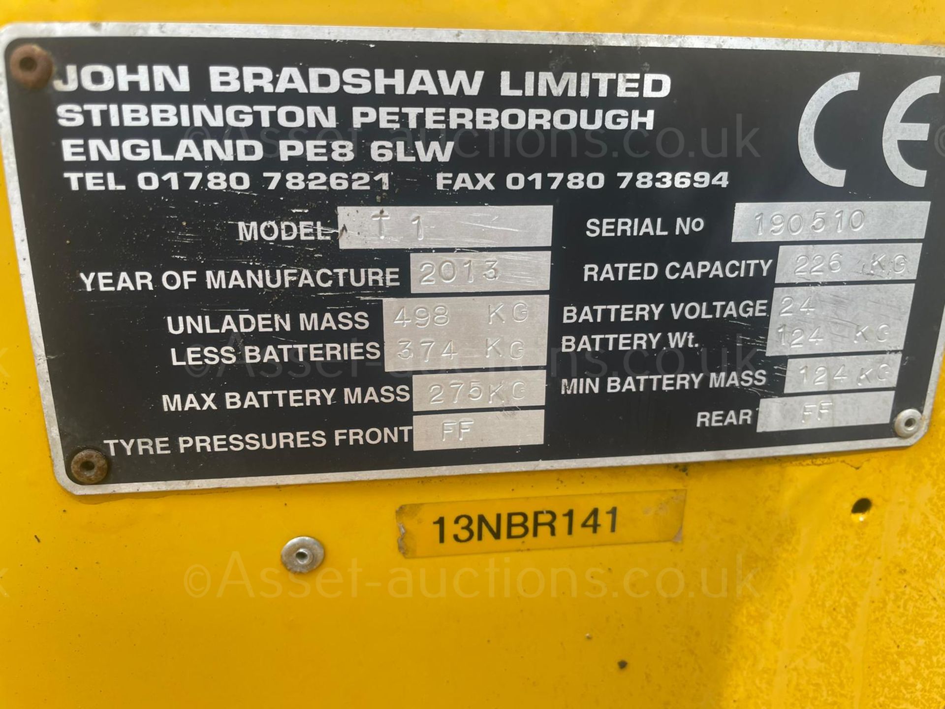 BRADSHAW T1 ZERO EMISSIONS VEHICLE, 24v BATTERY OPERATED, BULT IN CHARGER, YEAR 2013 *PLUS VAT* - Image 5 of 5