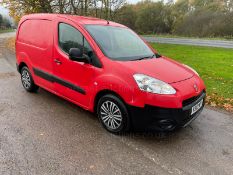 2012 PEUGEOT PARTNER 625 S L1 HDI RED PANEL VAN, 86,226 MILES, REVERSING SENSORS *PLUS VAT*