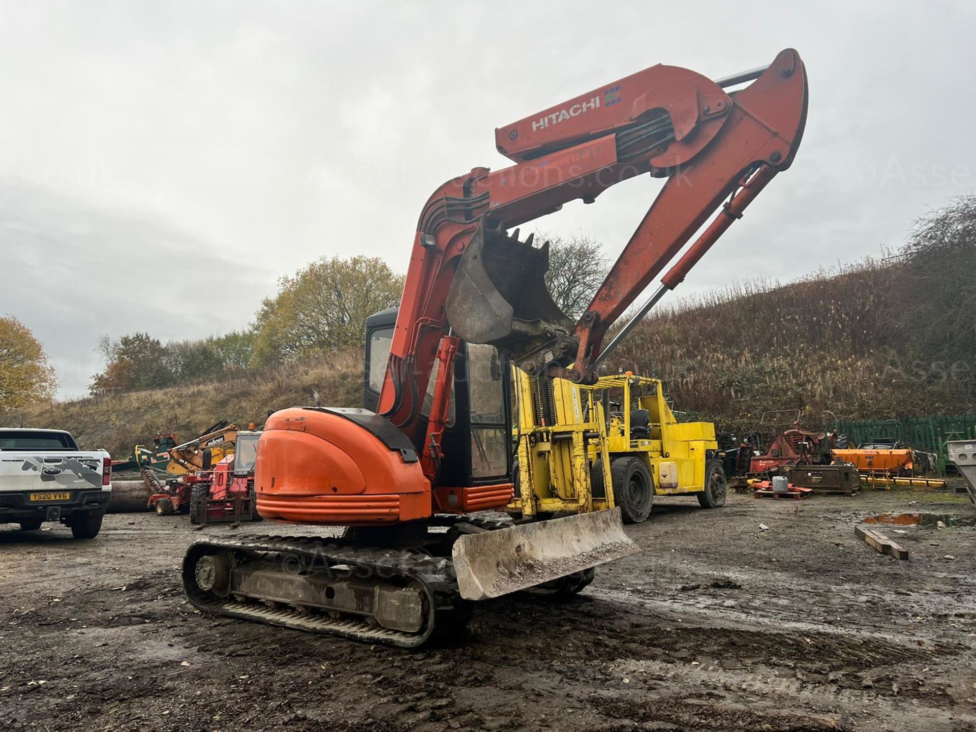 HITACHI EX75UR-3 7.5 TON RUBBER TRACKED EXCAVATOR, RUNS DRIVES AND DIGS, GOOD SET OF TRACKS - Image 5 of 24