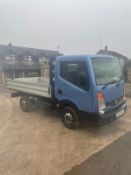 2007 NISSAN CABSTAR 34.11 S/C SWB BLUE DROPSIDE, SHOWING A LOW 85K MILES, 2.5 DIESEL *NO VAT*