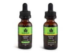 50 BOTTLES OF 30ml 1000mg CBD, 25 x NATURAL, 25 x MINT, RRP £2750 *PLUS VAT*