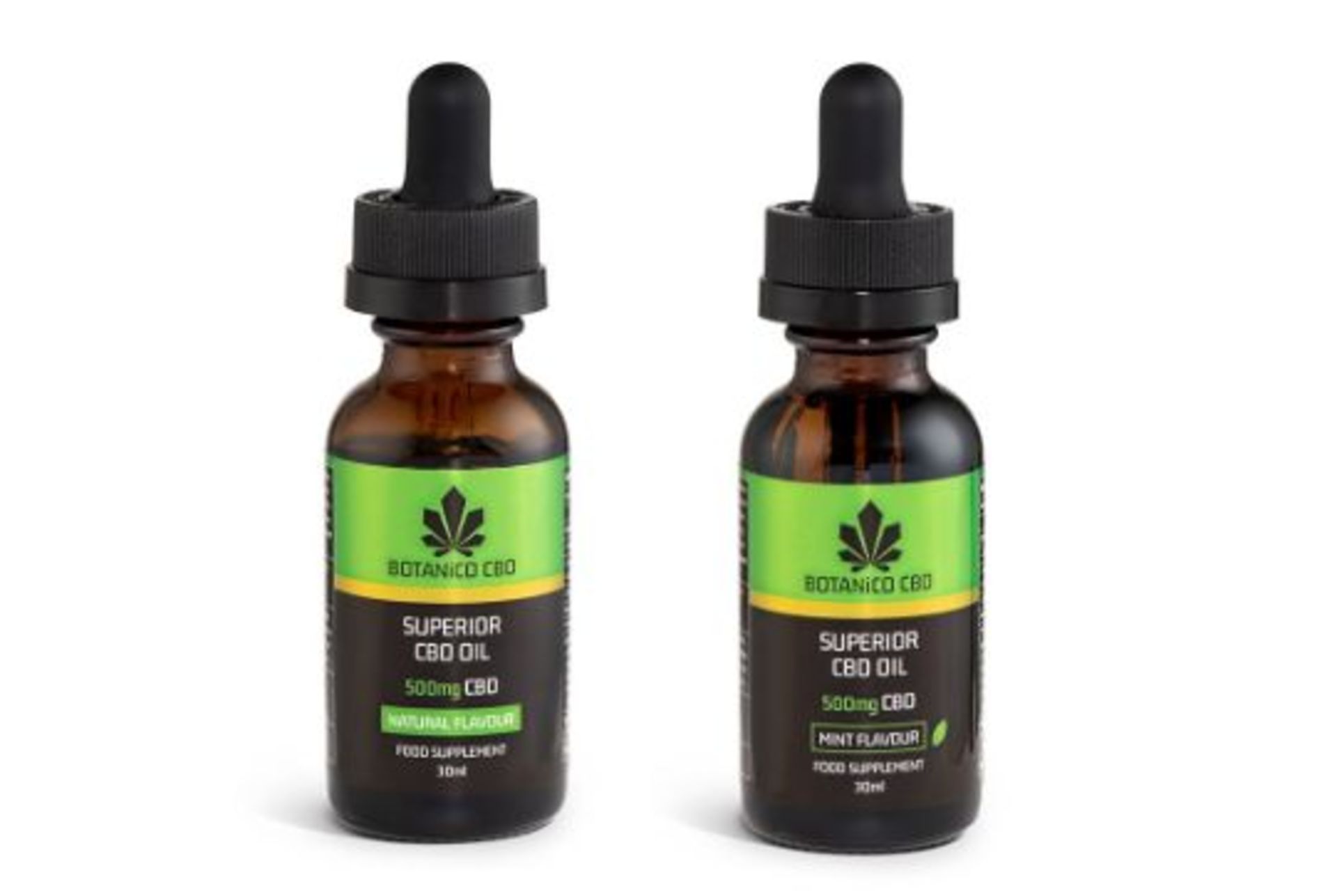 50 BOTTLES OF 30ml 500mg CBD, 25 x NATURAL, 25 x MINT, RRP £2250 *PLUS VAT*