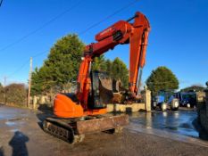 HITACHI EX75UR-3 TON RUBBER TRACKED EXCAVATOR, SHOWING A LOW AND GENUINE 8328 HOURS! *PLUS VAT*