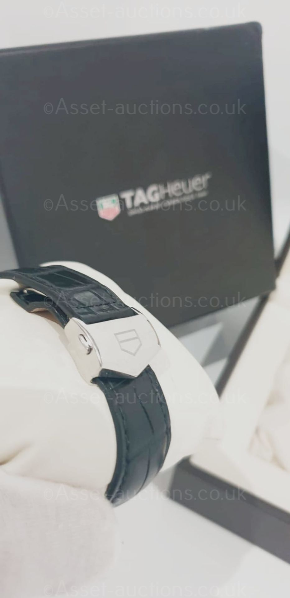 TAG HEUER MONACO MENS BLACK WATCH WITH BOX & GUARANTEE CARD *NO VAT* - Image 7 of 9