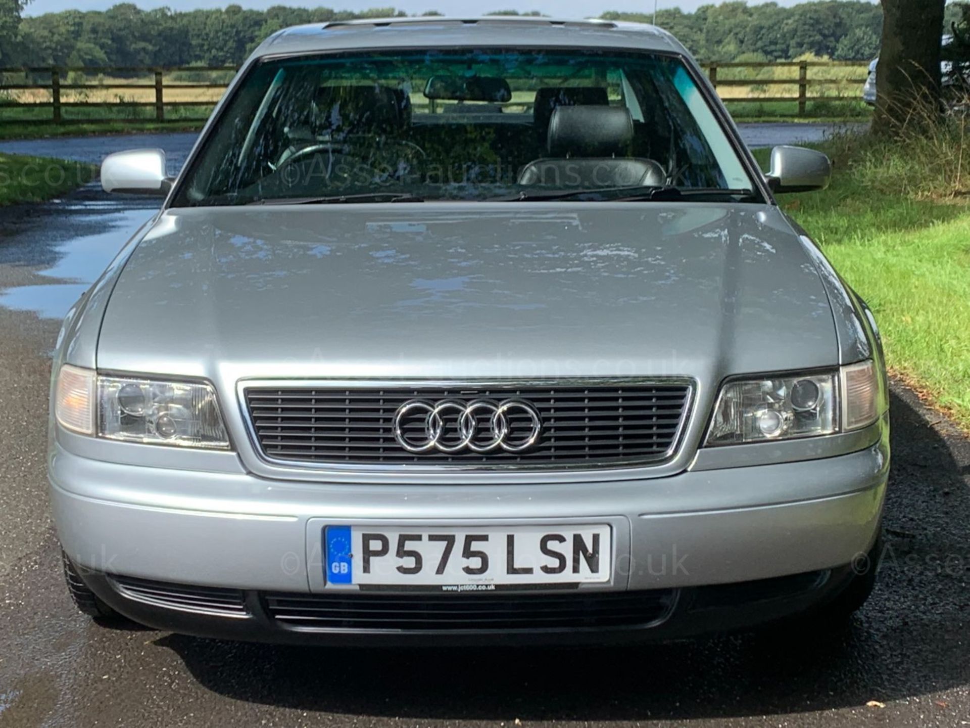 1997 AUDI A8 2.8 AUTO, GENUINE 63K MILES FROM NEW AUMINIUM SILVER, DARK BLUE LEATHER INTERIOR - Image 2 of 10