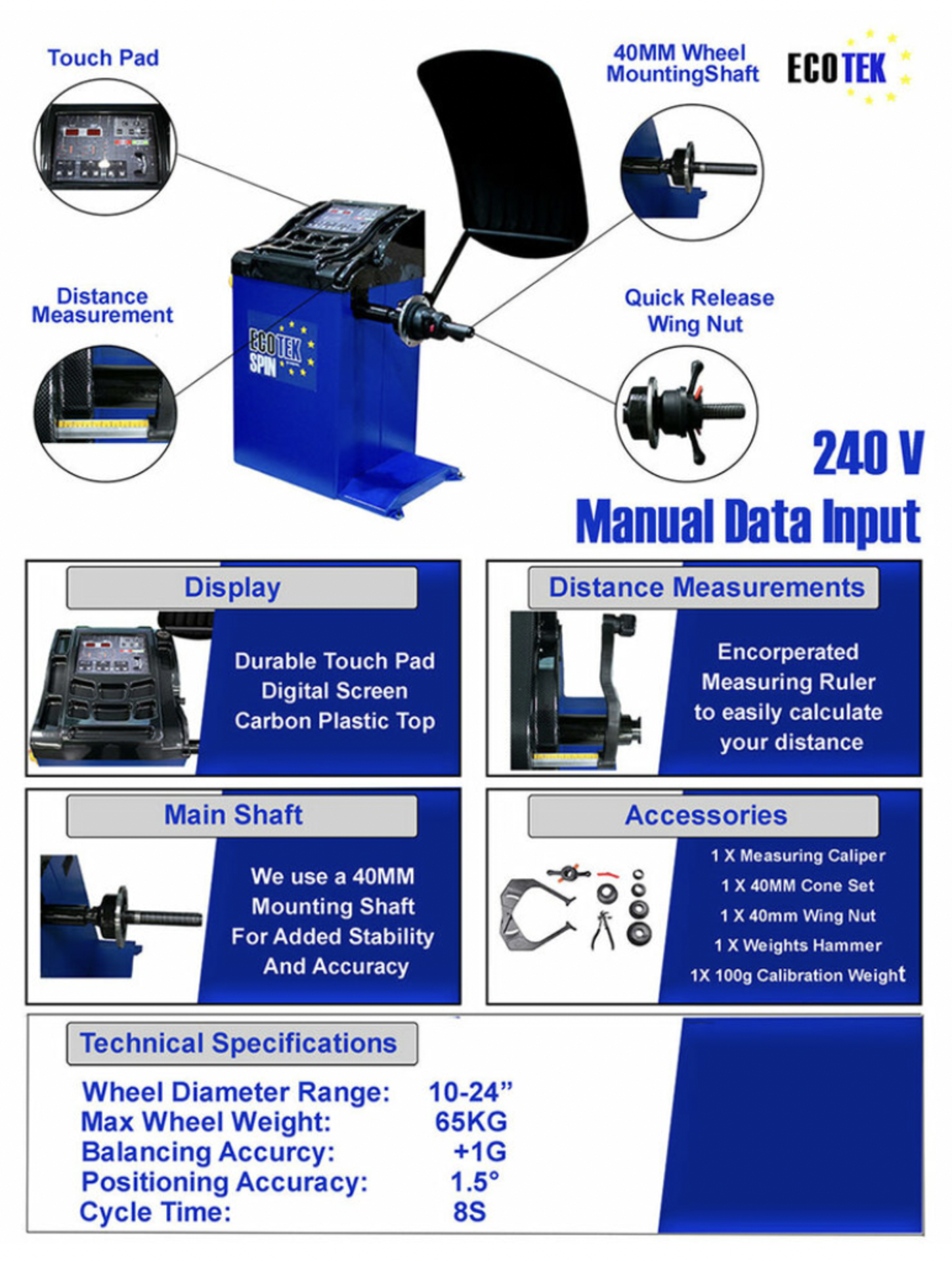 MC - NEW ! ECOTEK WHEEL BALANCER - Image 2 of 9