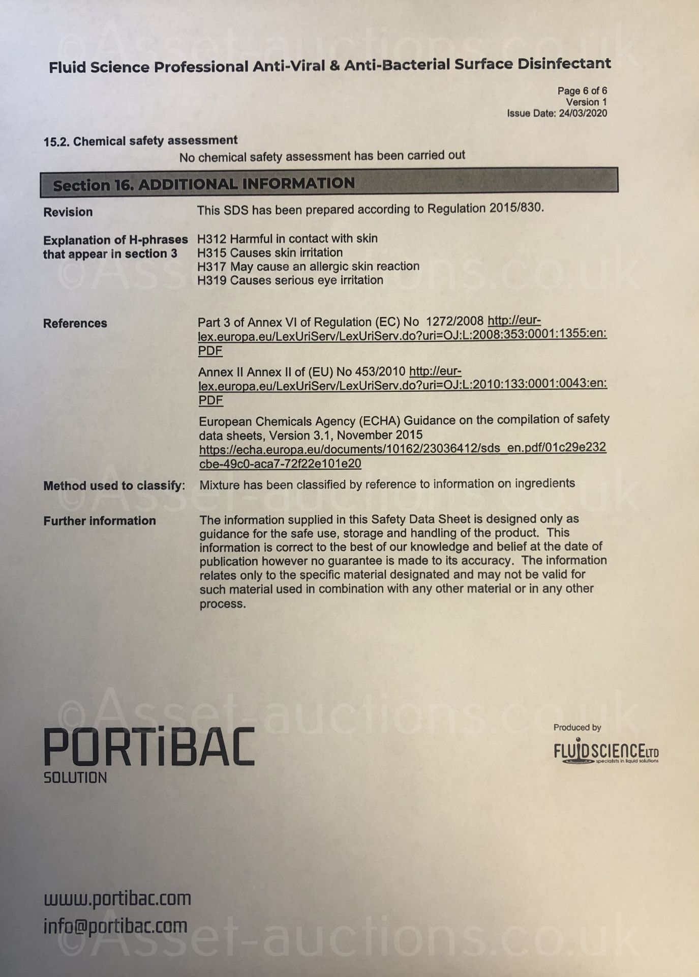 BRAND NEW AND BOXED PORTIBAC 1500 10L BACKPACK, RRP £395 *PLUS VAT* - Image 11 of 11