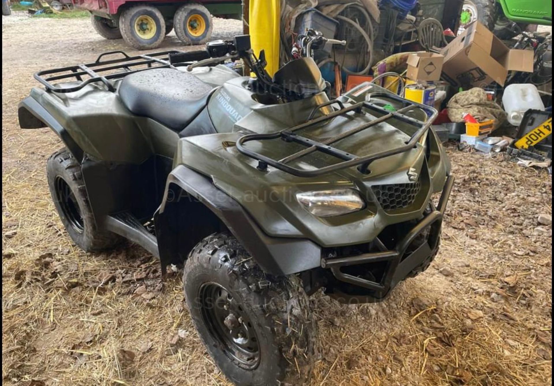 2018 SUZUKI KING QUAD 400 4WD FARM QUAD BIKE, RUNS AND DRIVES WELL, SHOWING A LOW 680 HOURS