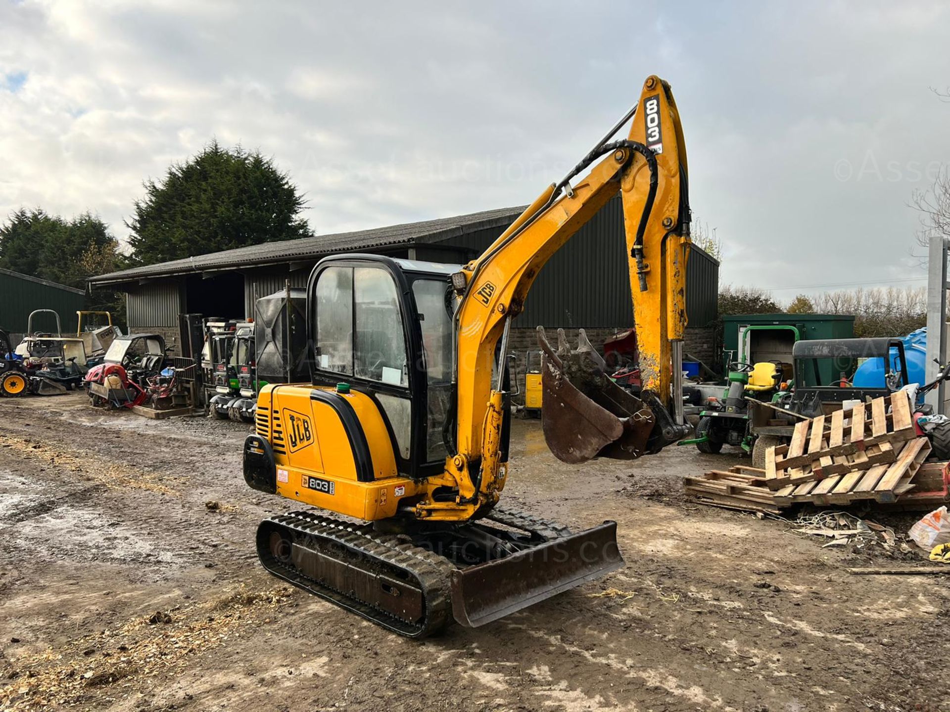 2003 JCB 803 PLUS 3 TON MINI DIGGER, RUNS DRIVES AND DIGS, FULLY CABBED, GOOD SET OF TRACKS - Image 2 of 15