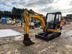 2003 JCB 803 PLUS 3 TON MINI DIGGER, RUNS DRIVES AND DIGS, FULLY CABBED, GOOD SET OF TRACKS