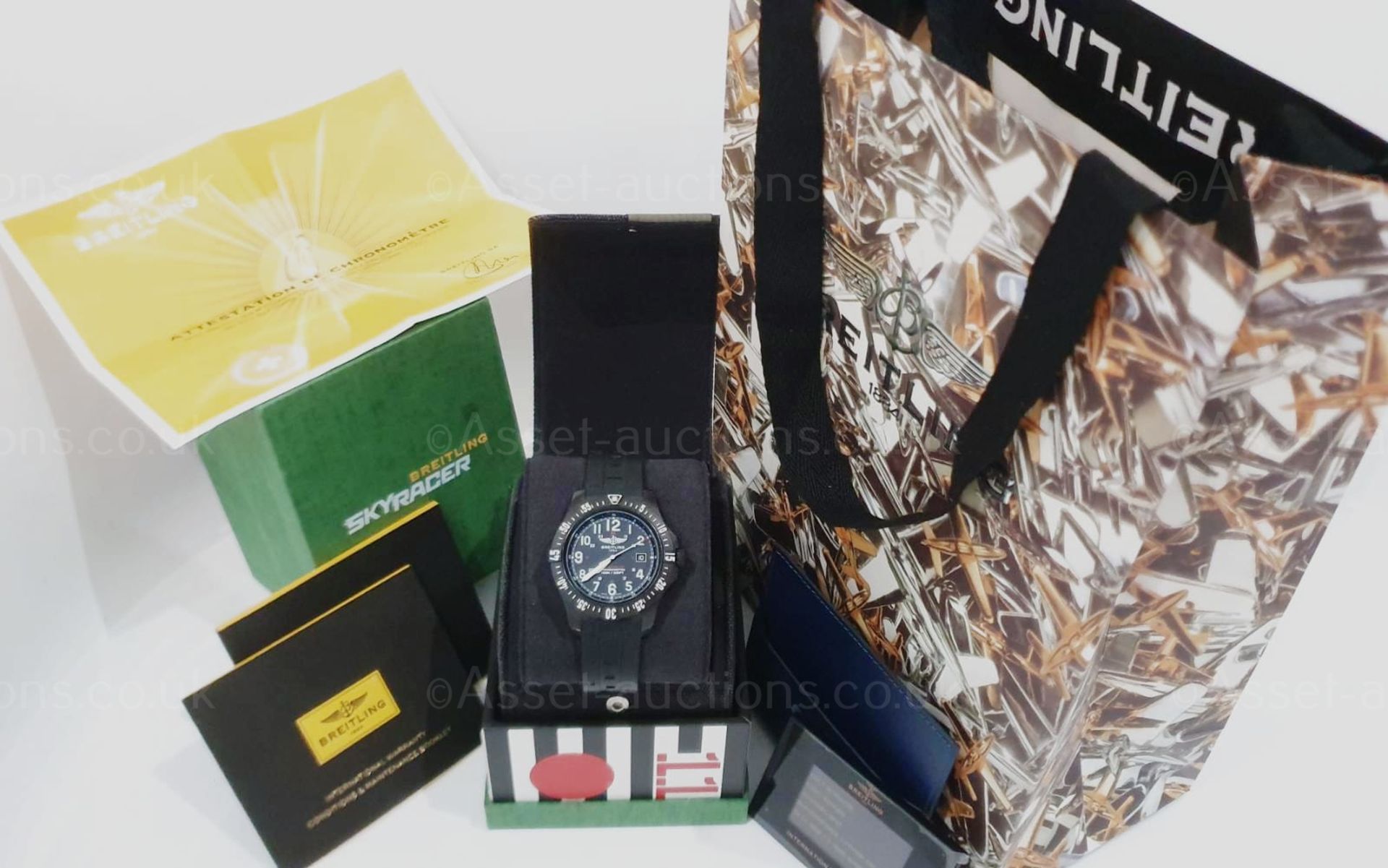 BREITLING SKYRACER 45MM MENS WATCH BOX & PAPERS *NO VAT* - Image 11 of 11