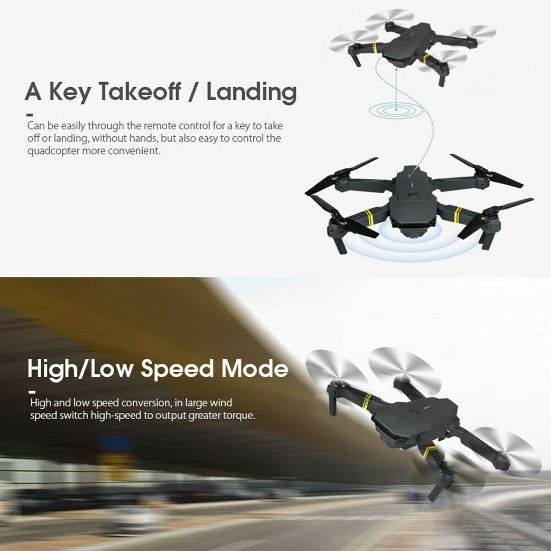 NEW & UNUSED DRONE X PRO WIFI FPV 1080p HD CAMERA FOLDABLE RC QUADCOPTER + CASE/ BAG *NO VAT* - Image 5 of 11