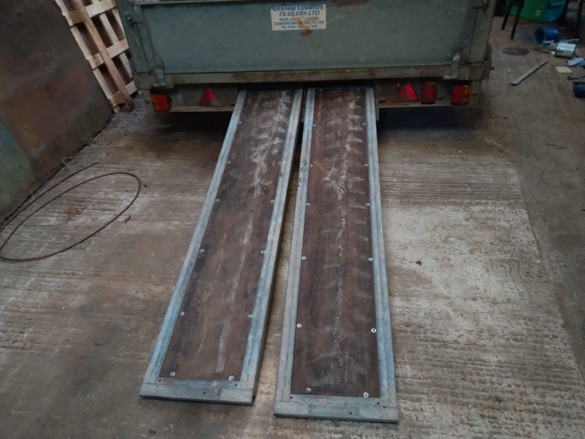 GRAHAM EDWARDS 12ft FLATBED TRAILER WITH RAMPS, FULLY GALVANIZED *NO VAT* - Image 6 of 6