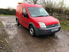 2008 FORD TRANSIT CONN T230 L90 RED PANEL VAN, 139,211 MILES, 1.8 DIESEL ENGINE *NO VAT*