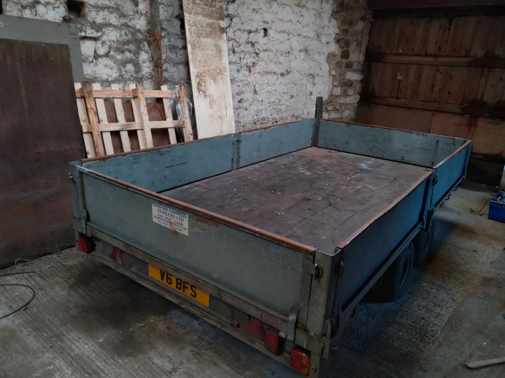 GRAHAM EDWARDS 12ft FLATBED TRAILER WITH RAMPS, FULLY GALVANIZED *NO VAT* - Image 3 of 6