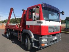 2007 MAN 18 TON SKIP LOADER HYVA EXTENDING ARMS, GOOD CONDITION, 18633.0km, 8 SPEED MANUAL *PLUS VAT