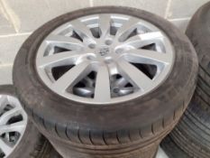 4 x PORSCHE CAYENNE ALLOY WHEELS WITH TYRES 275 40 22 *NO VAT*