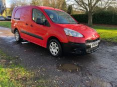 2014 PEUGEOT PARTNER 750 S L2 HDI RED PANEL VAN, 92,044 MILES, 1.6 DIESEL *PLUS VAT*