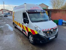 JUNE 2017 RENAULT TRUCKS MASTER 35 L3 H3 LWB HIGH ROOF SERVICE TRUCK, C/W HAZARD / WORK LIGHTING