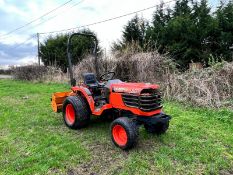 KUBOTA B1700 17hp HST COMPACT TRACTOR WITH SISIS HTS/4 VARISEEDER, RUNS AND DRIVES *PLUS VAT*