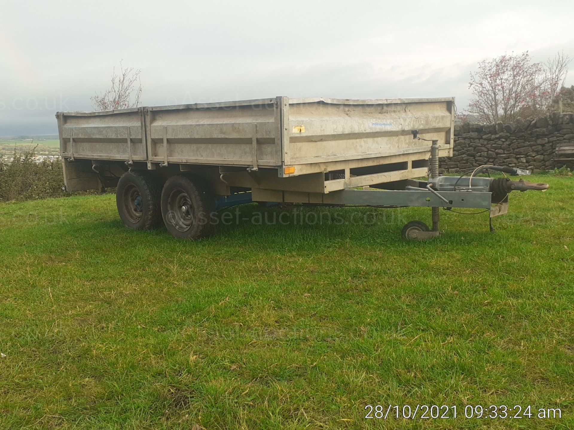 INDESPENSION 10 x 7ft DROPSIDE TRAILER, NEW TYRES AND BRAKE SERVICE, NEW BUFFALO BOARDS *PLUS VAT* - Image 4 of 8