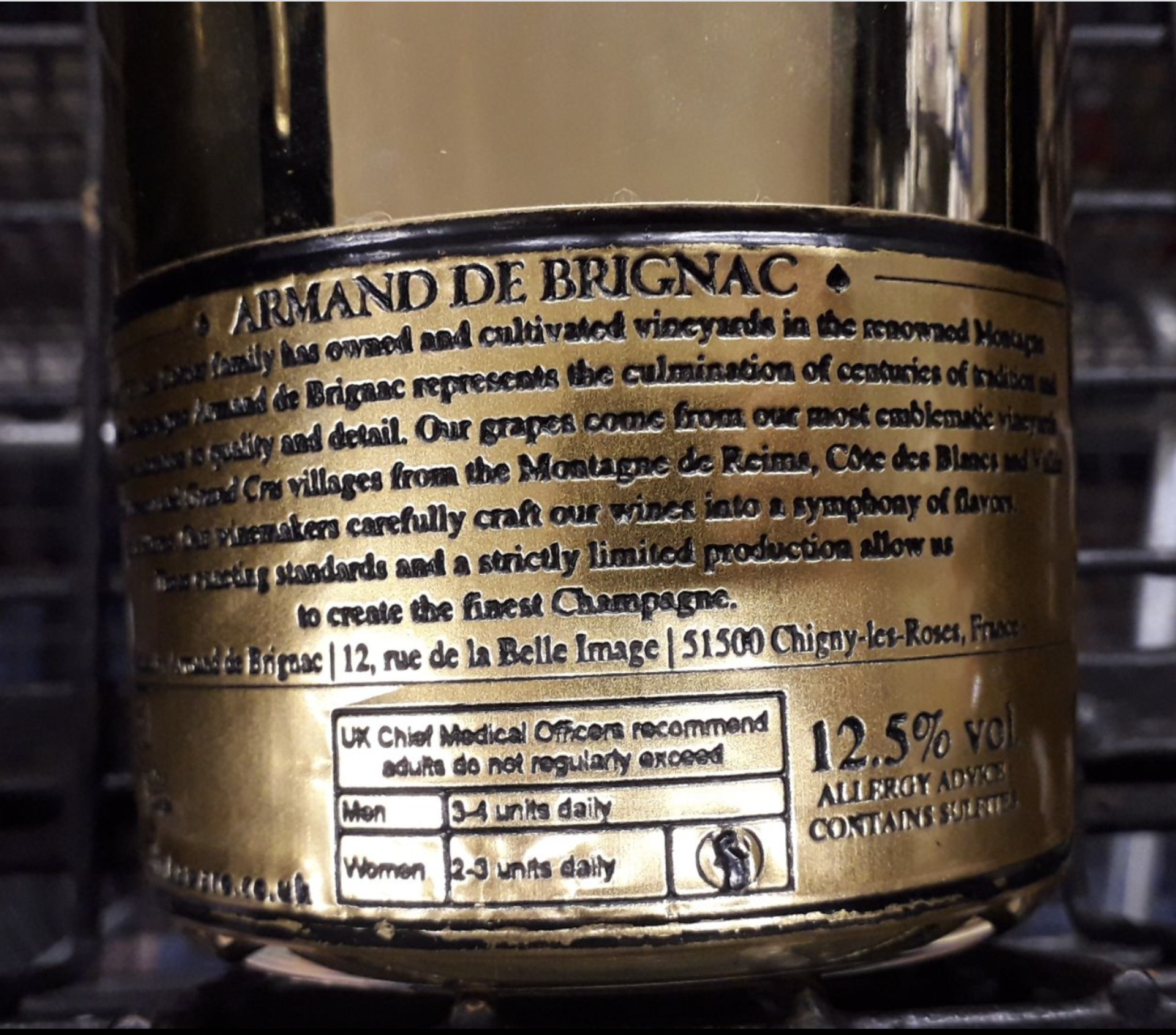 ARMAND DE BRIGNAC - ACE of SPADES CHAMPAGNE BRUT 75cl NO RESERVE !DUE TO INSOLVENCY - Image 4 of 5